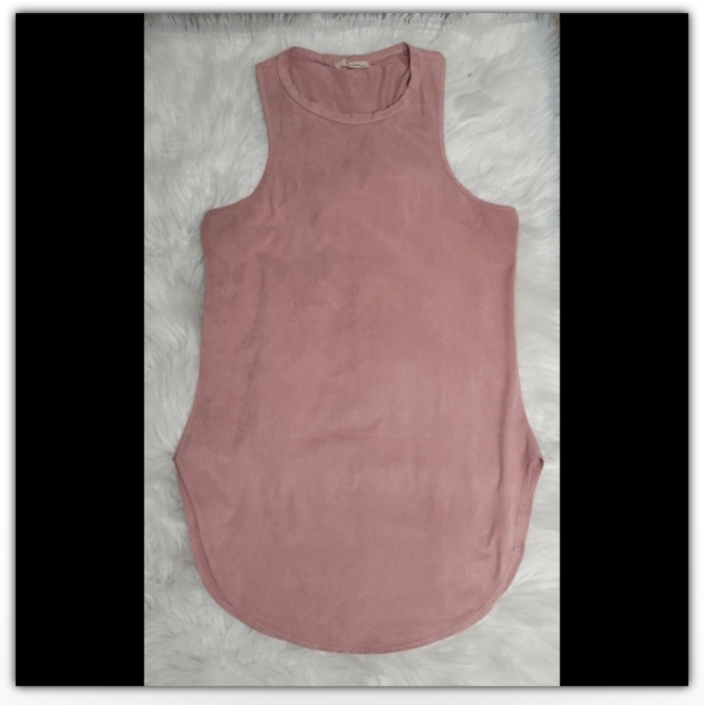Concert By Clare tunic top faux suede feeling